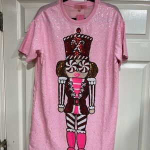 Simply Southern Christmas Nutcracker Blingy Dress NWT Size S/M